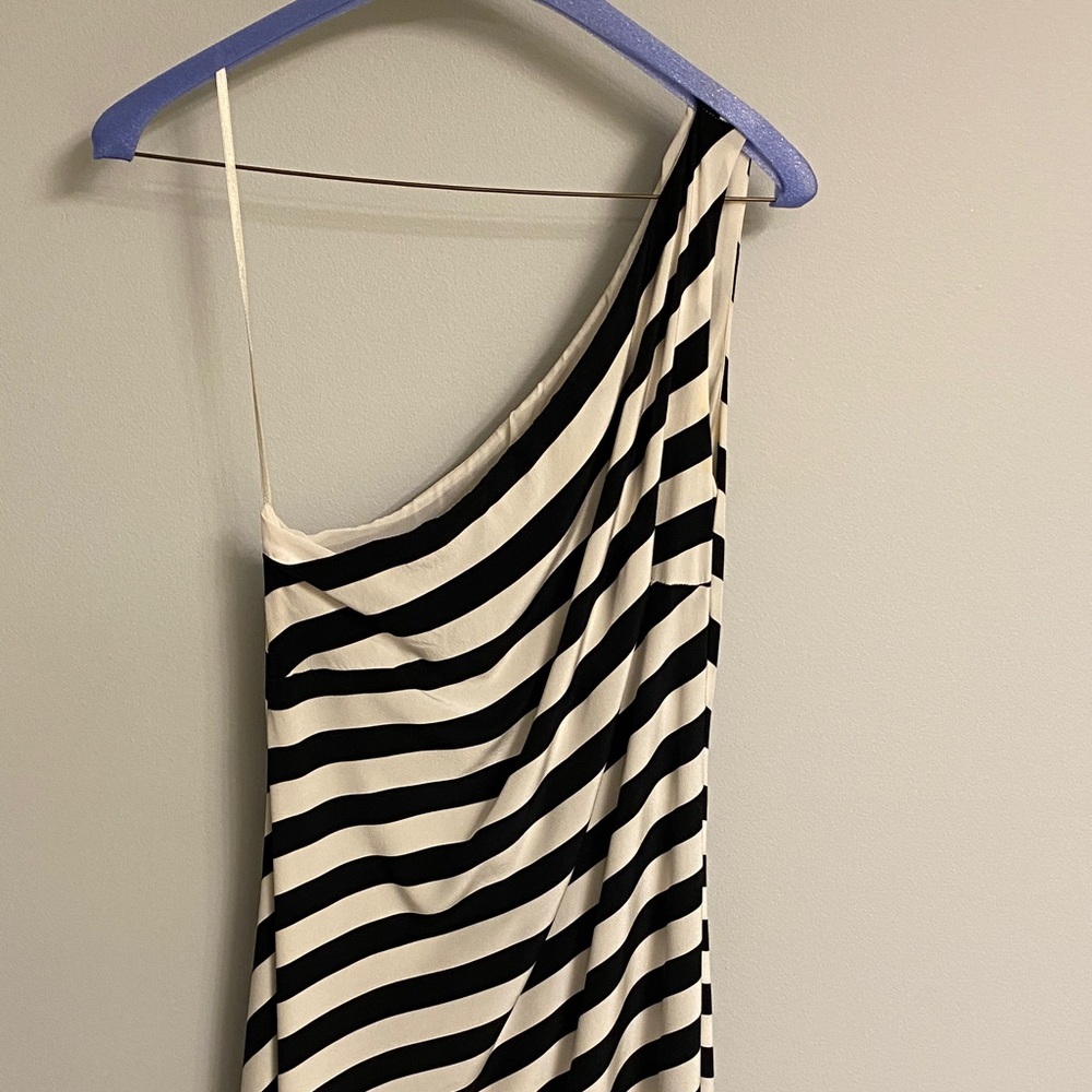 Ralph Lauren Striped One-Shoulder Dress